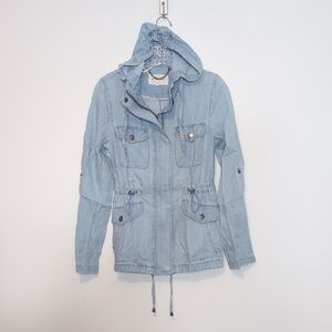 BCBGeneration Chambray Hooded Jacket